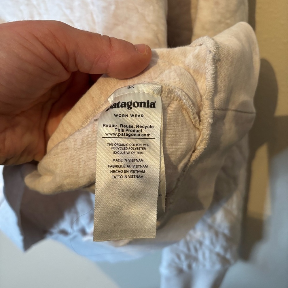 Patagonia Light Heather Gray Quilted Pullover Sweatshirt - Picture 4 of 6